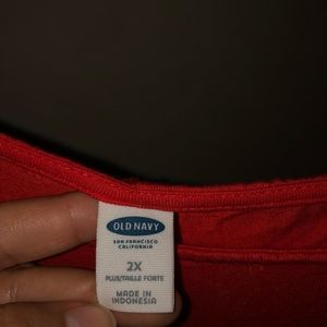 Red Long Sleeve Old Navy T-shirt Dress